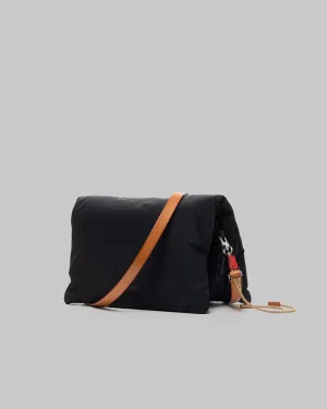 A-Frame Bag Medium / Black / Leather Strap / Natural