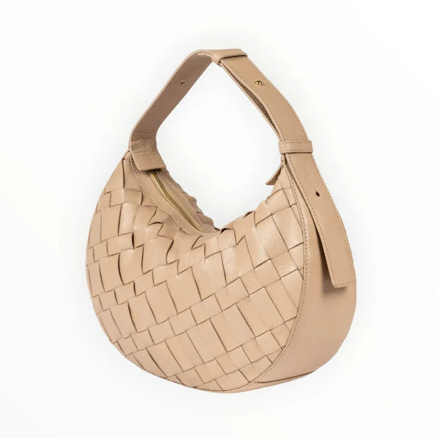 ALEO SIENNA LEATHER BAG TAUPE