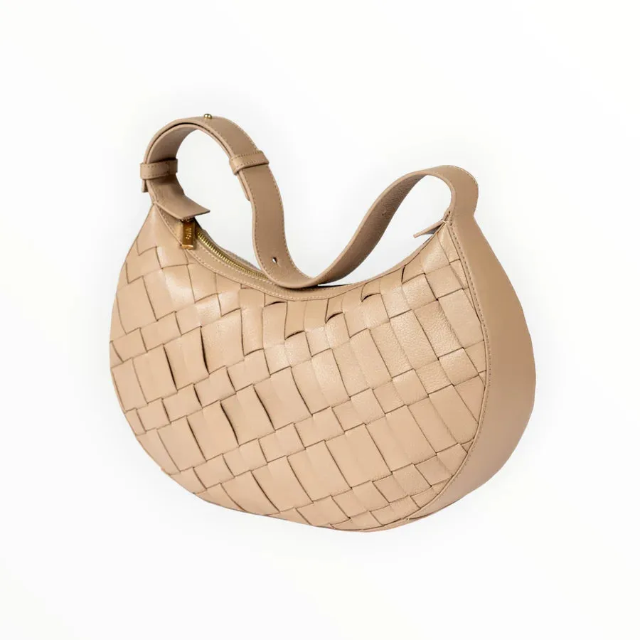 ALEO SIENNA LEATHER BAG TAUPE