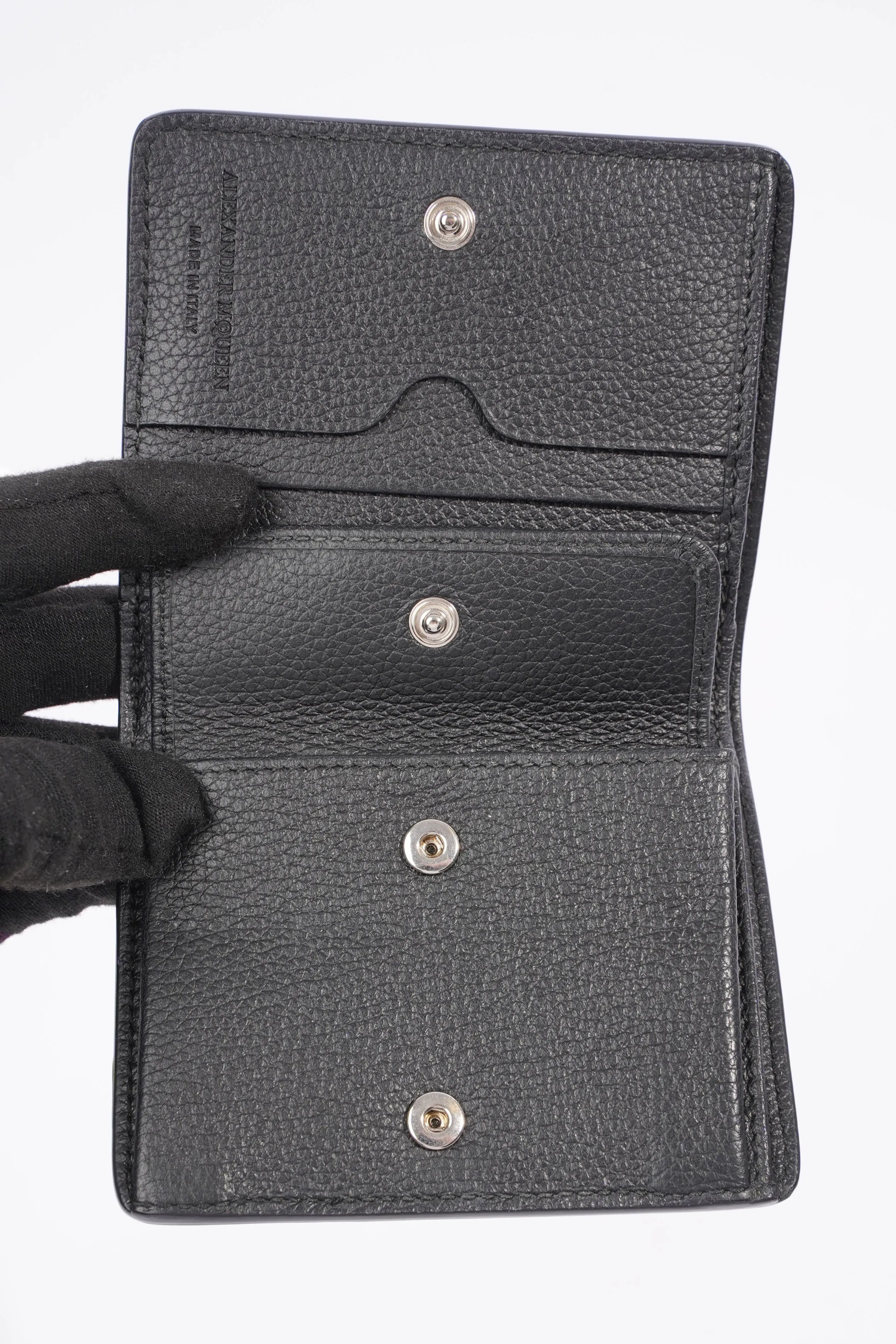 Alexander McQueen Bi-Fold Wallet / Black / Leather