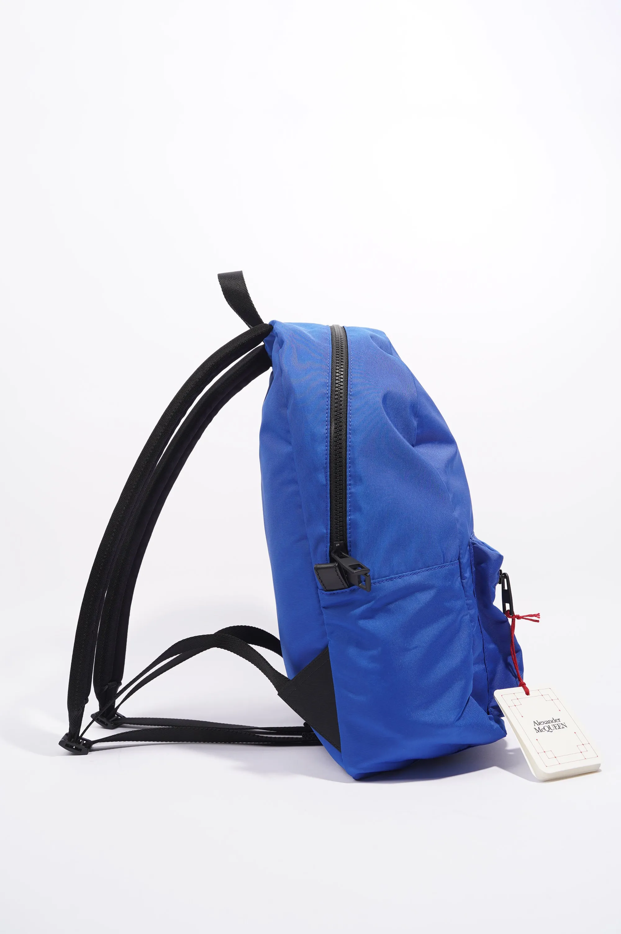 Alexander McQueen Mens Nylon Backpack Blue