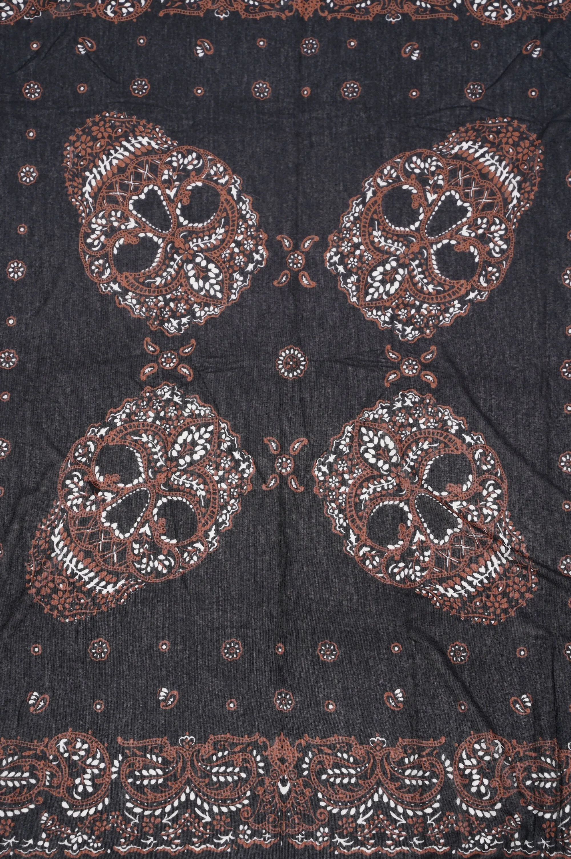 Alexander McQueen Paisley Skull Scarf Black Modal