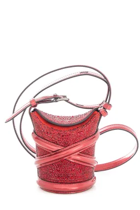 Alexander McQueen Red Crystal Embellished Mini Handbag