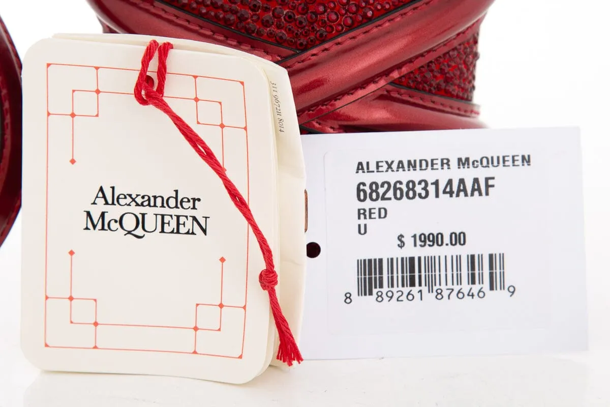 Alexander McQueen Red Crystal Embellished Mini Handbag