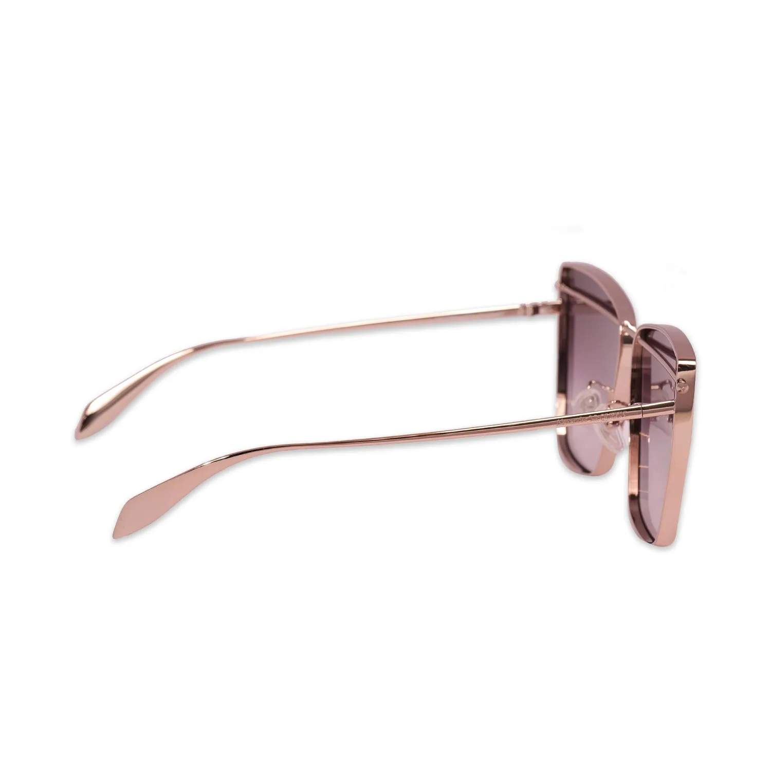 ALEXANDER MCQUEEN SUNGLASSES IN GOLD-VIOLET