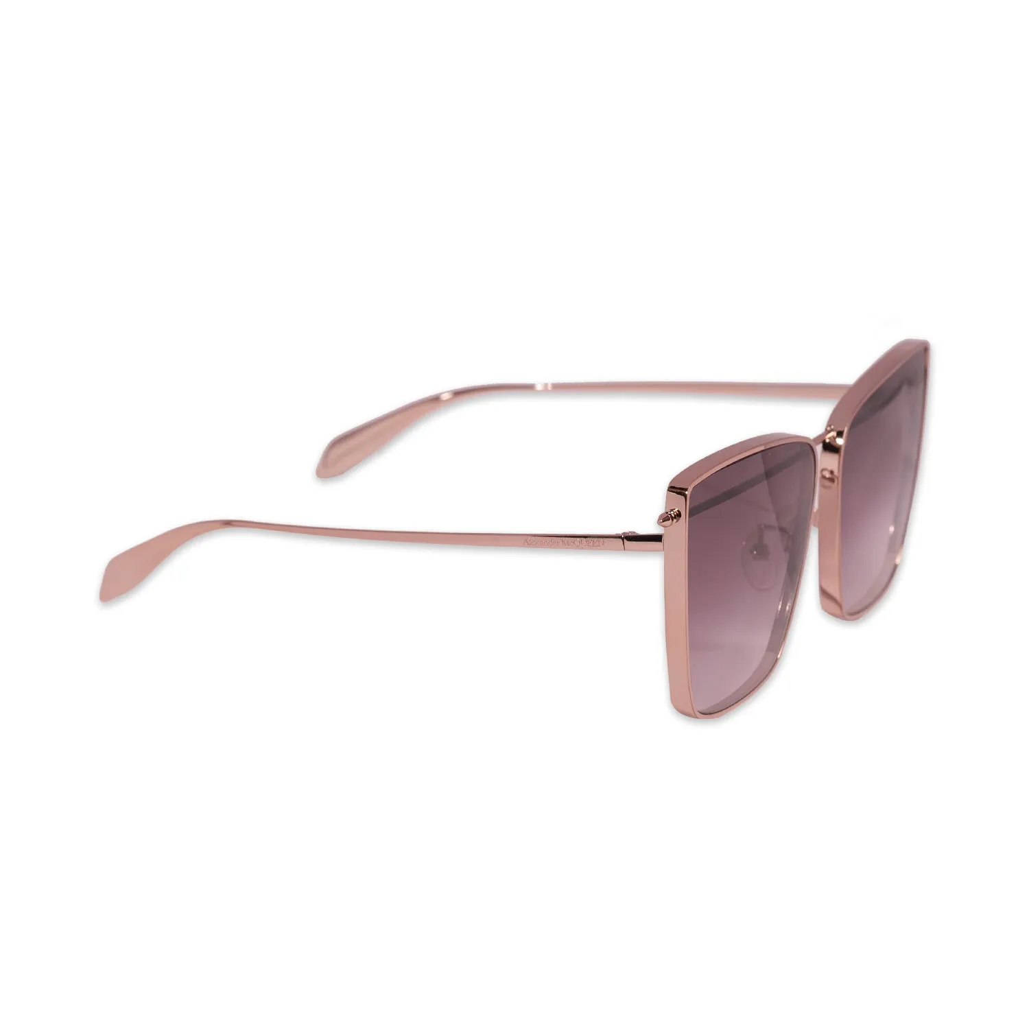 ALEXANDER MCQUEEN SUNGLASSES IN GOLD-VIOLET