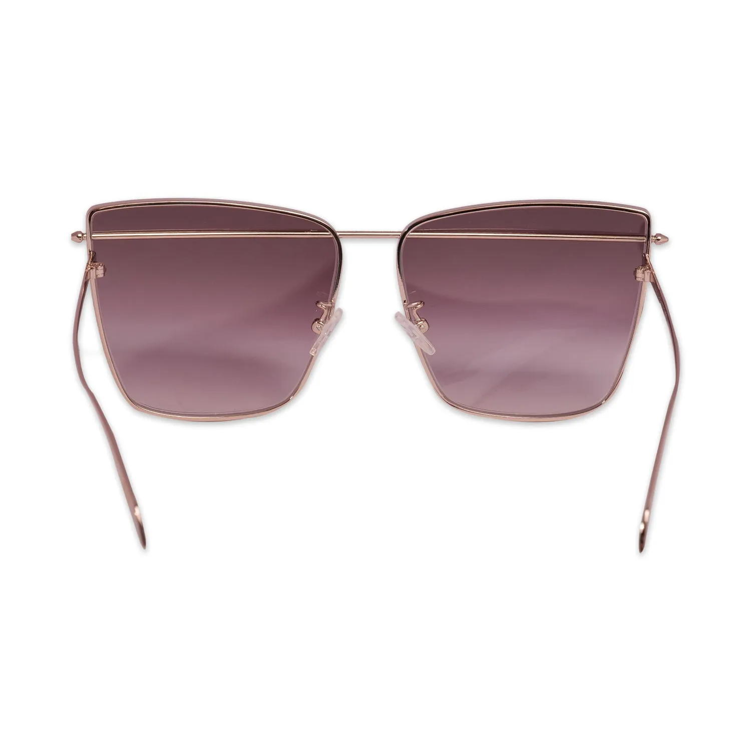 ALEXANDER MCQUEEN SUNGLASSES IN GOLD-VIOLET