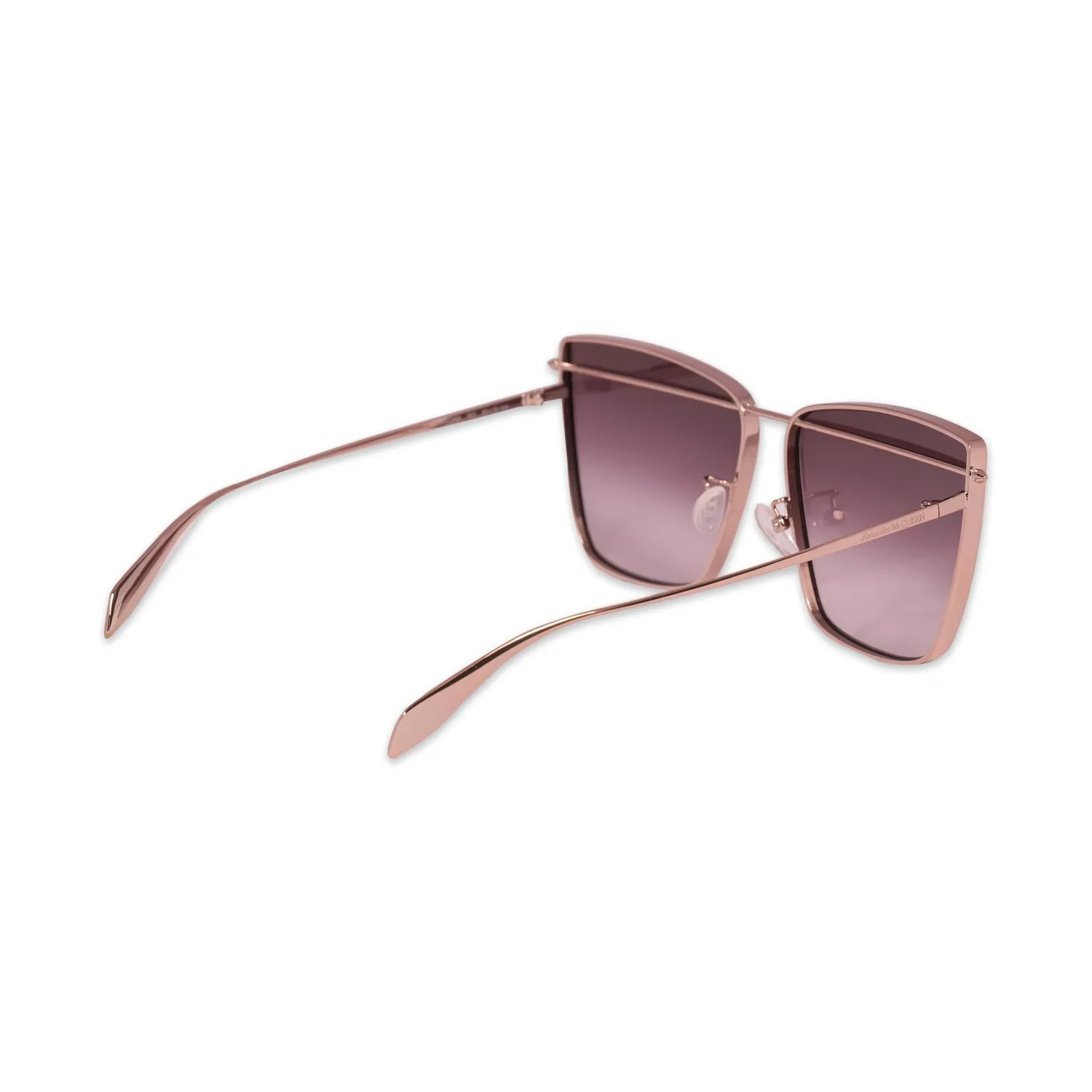 ALEXANDER MCQUEEN SUNGLASSES IN GOLD-VIOLET