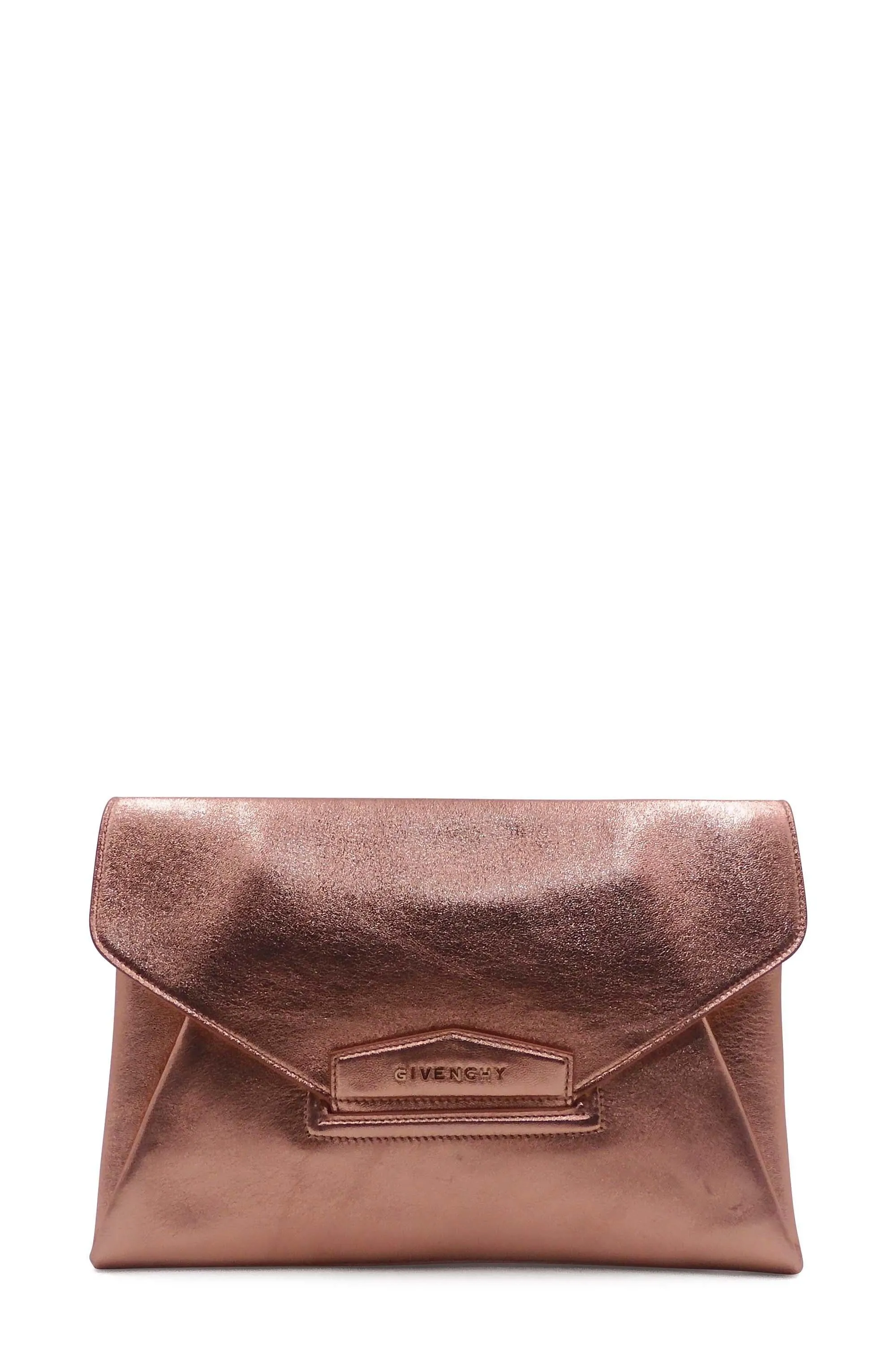 Antigona Envelope Clutch Metallic Rose Gold