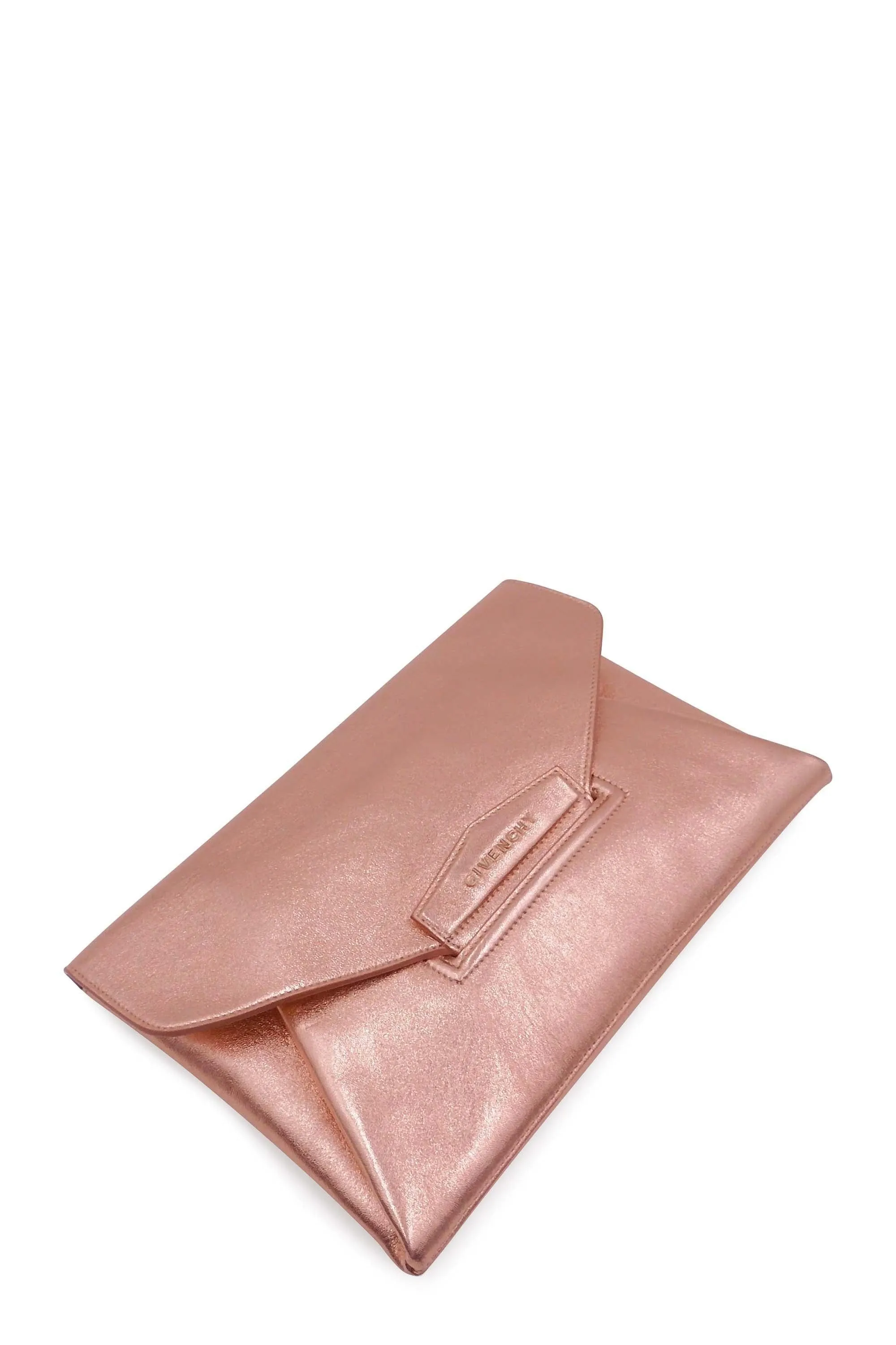 Antigona Envelope Clutch Metallic Rose Gold