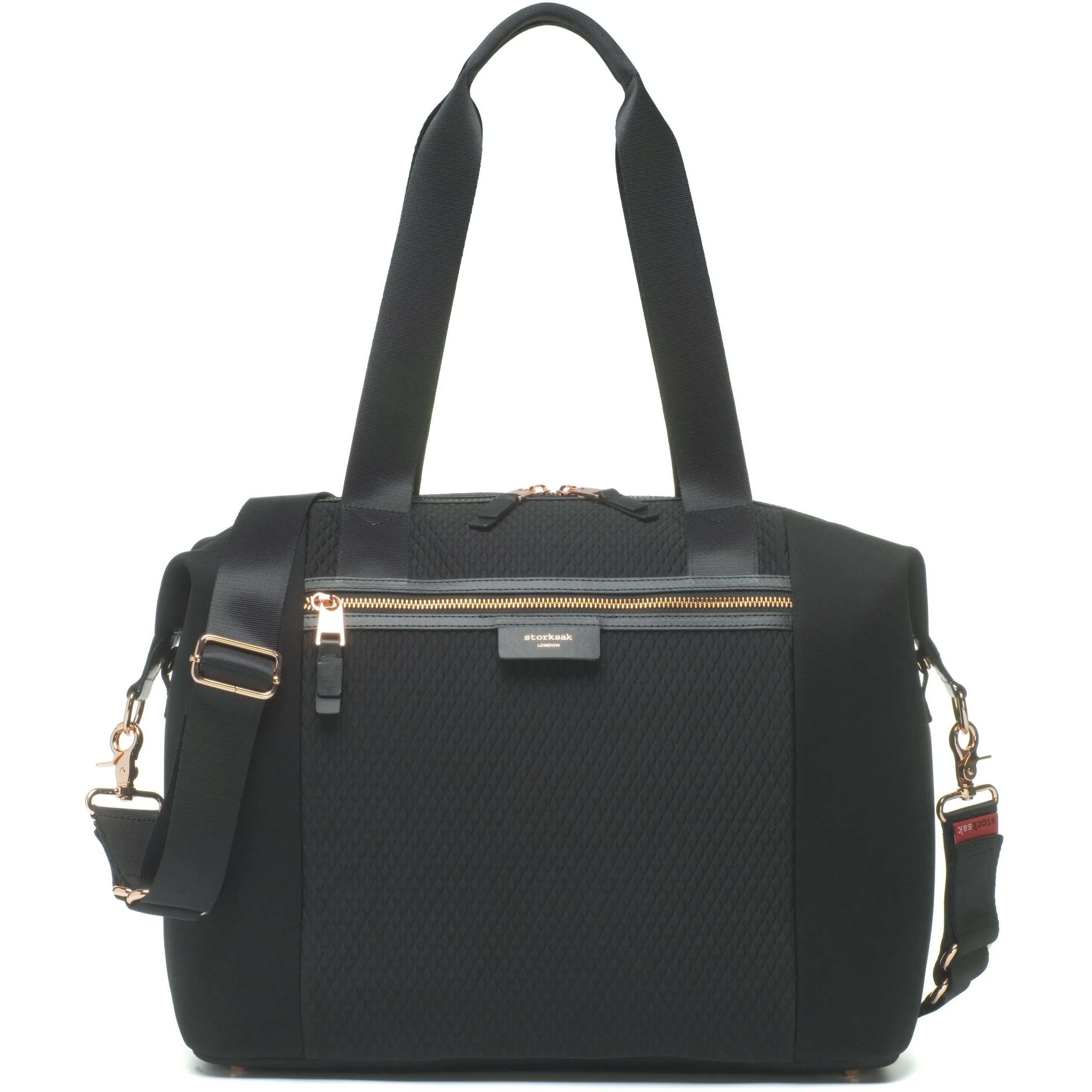 Baby Bag - Storksak Stevie Luxe Black Scuba