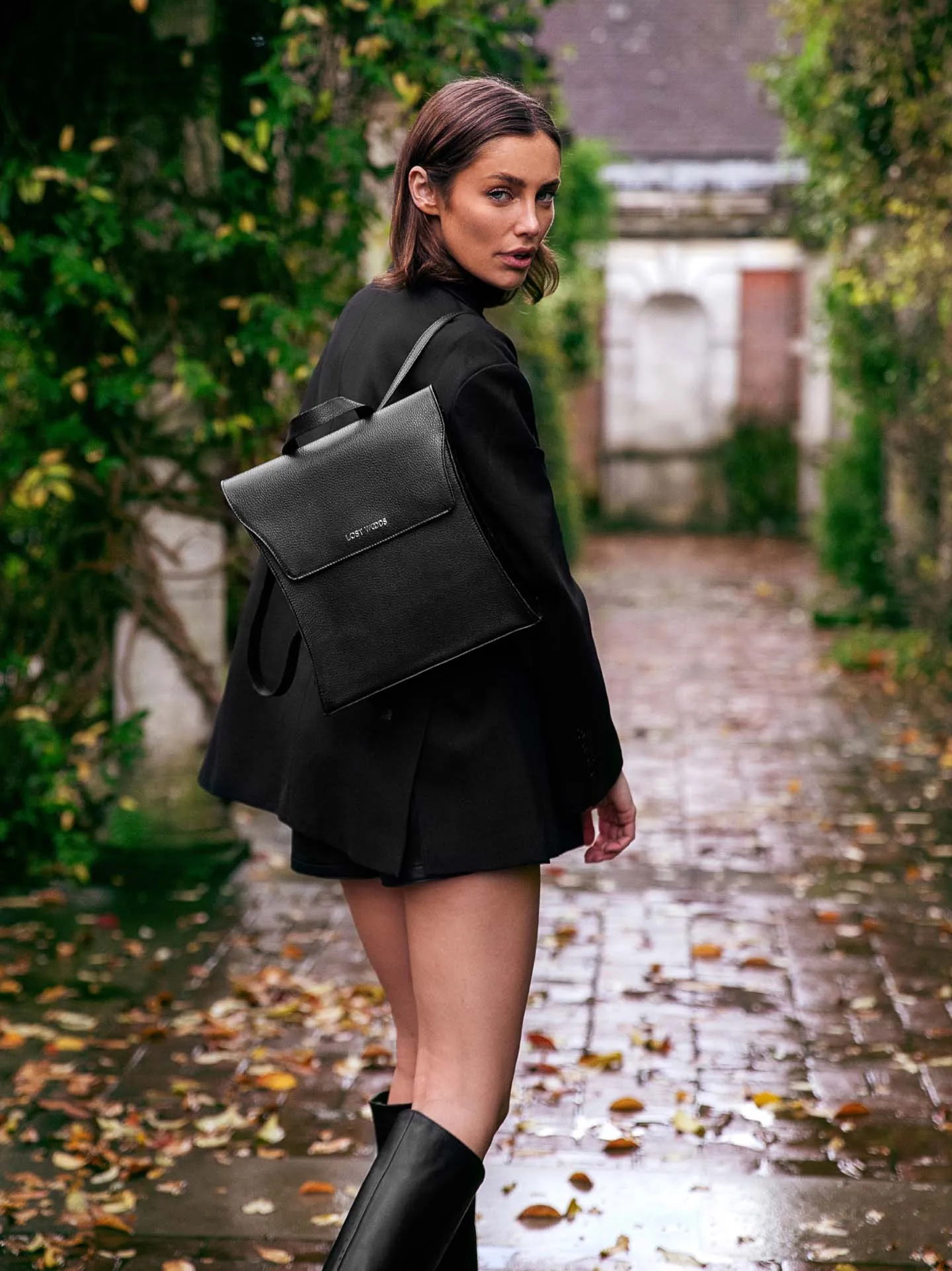 Birch MIRUM Leather Vegan Backpack | Black & Silver