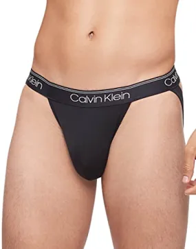 Calvin Klein Mens Micro Stretch Jockstrap - 3-Pack, Black, Size M - Comfortable and Supportive Underwear