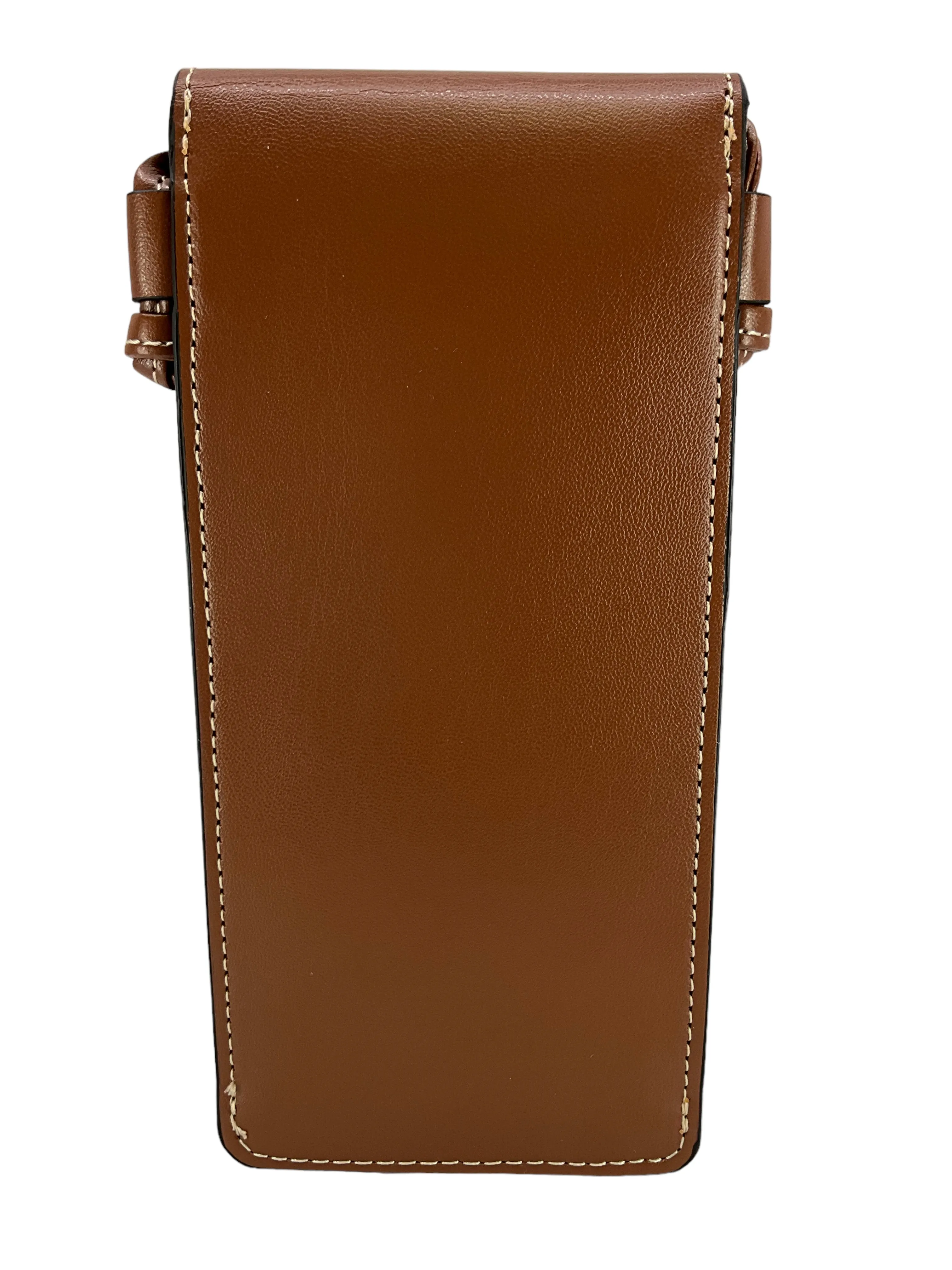 CELINE Luxe Grained Calfskin Phone Pouch with Stylish Flap