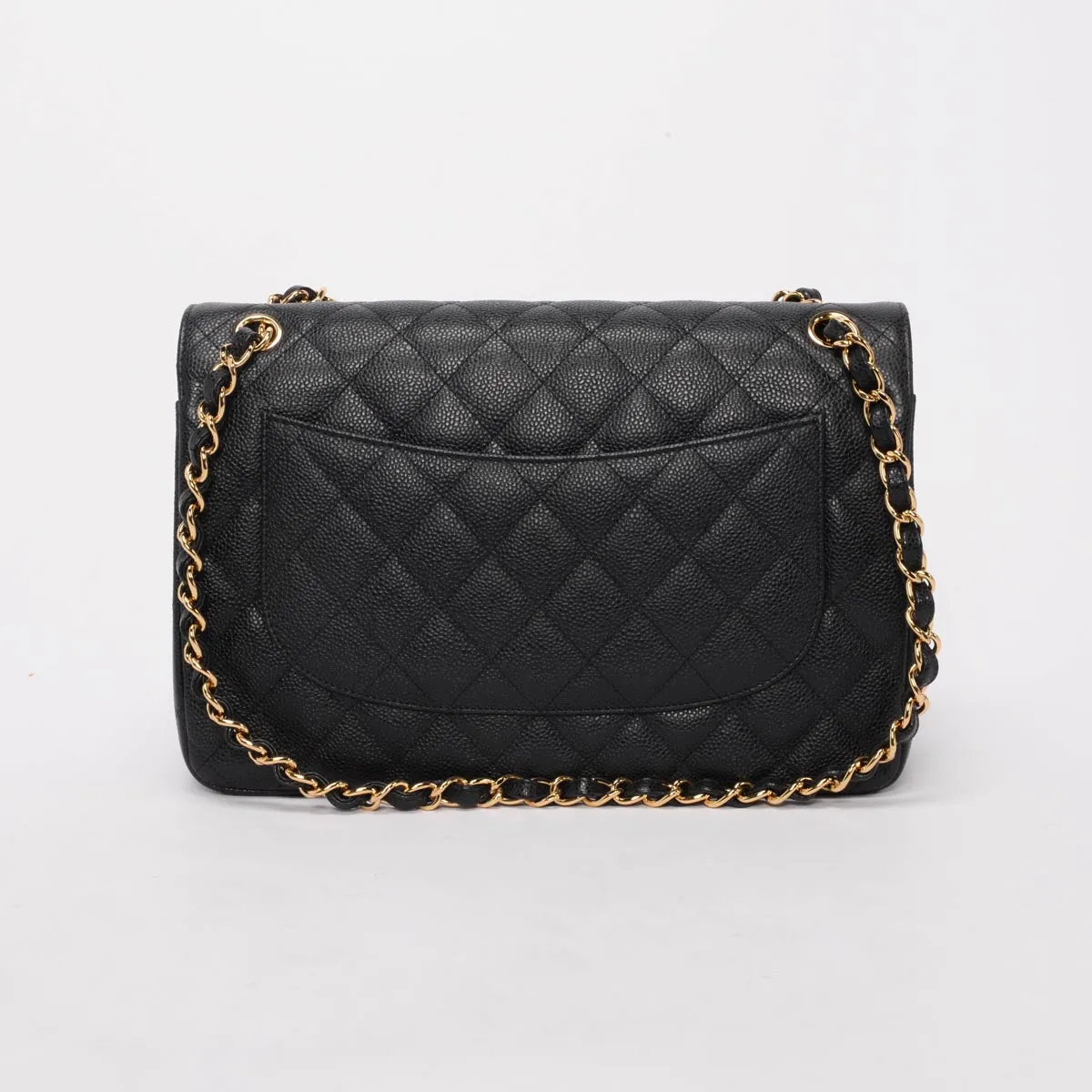 Chanel Black Quilted Caviar Large Classic Flap Bag