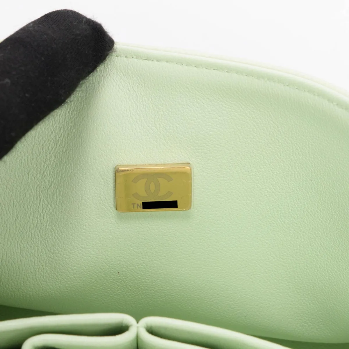 Chanel Mint Green Caviar Small Classic Double Flap Bag