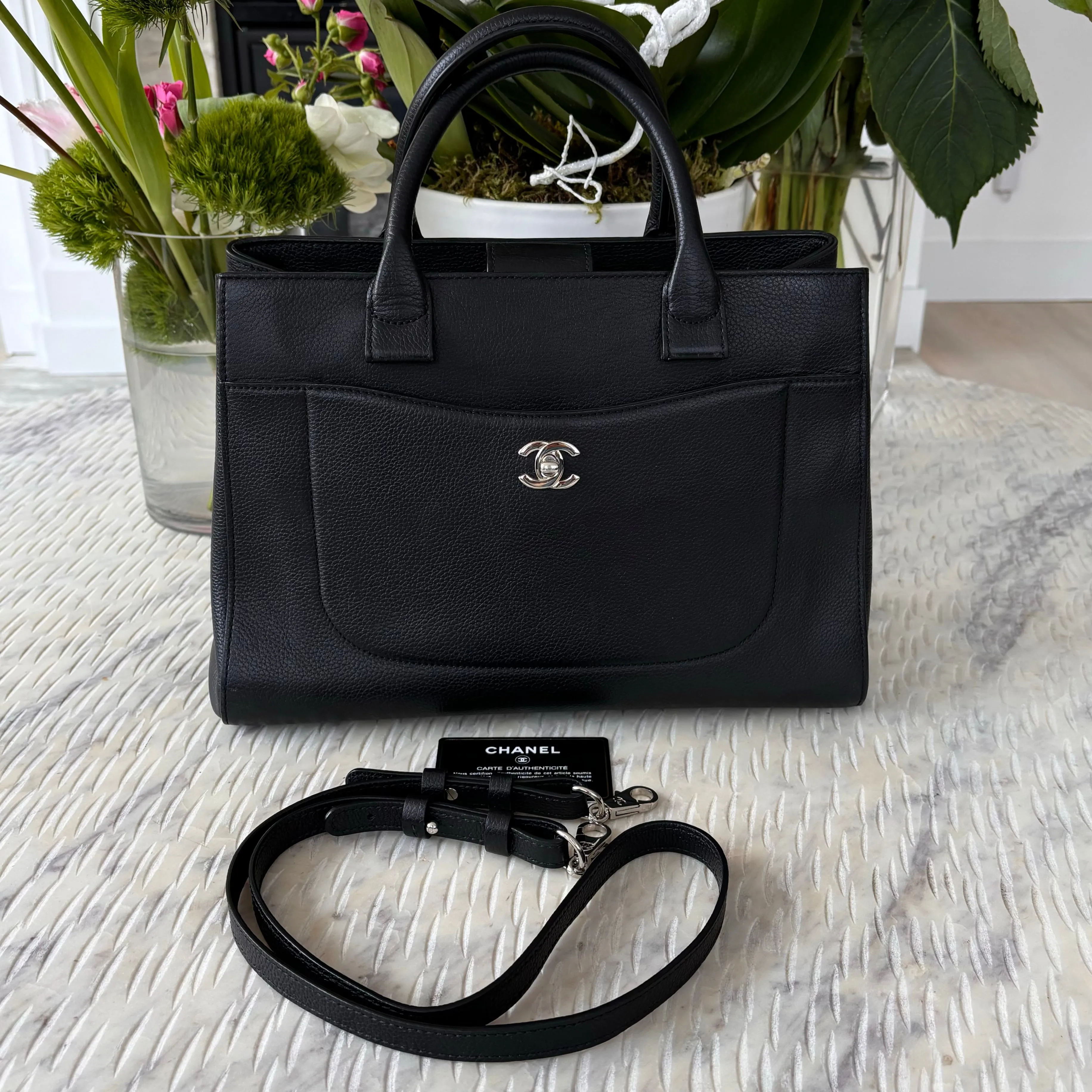 Chanel Neo Executive Tote Bag Black grained calfskin