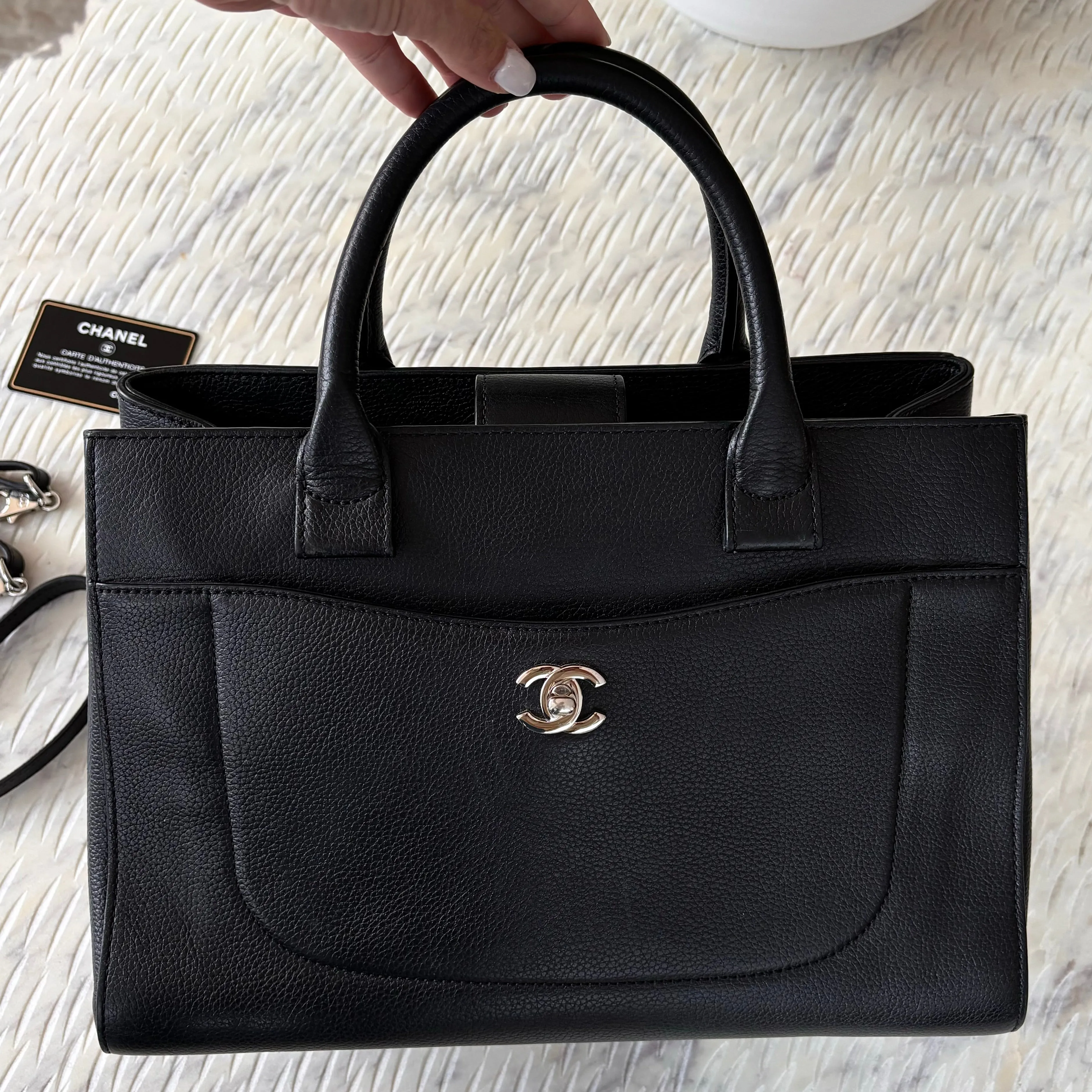 Chanel Neo Executive Tote Bag Black grained calfskin