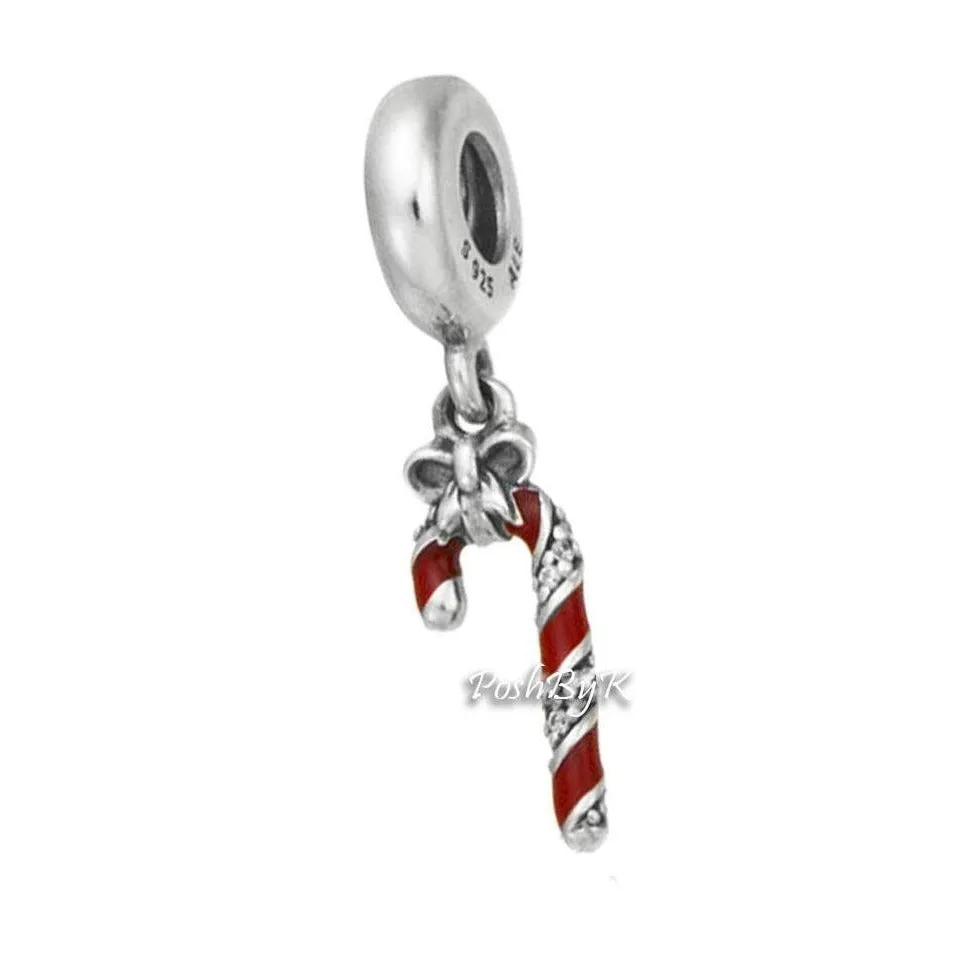 Christmas Sparkling Candy Cane Charm 796382EN39