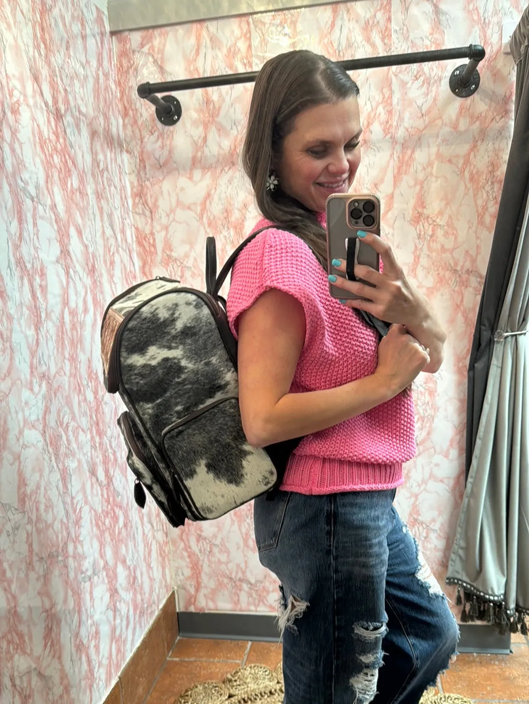 Cowhide Backpack