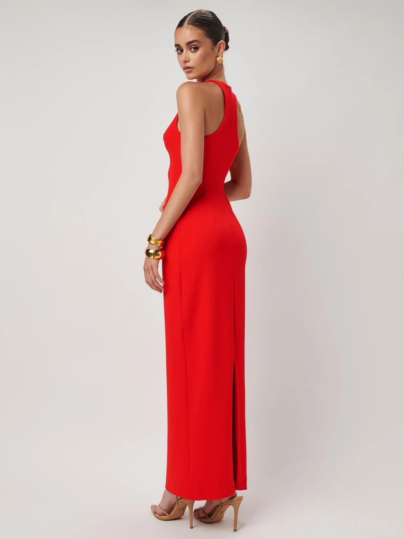 Stunning Eiza Gown in Vibrant Cherry Red