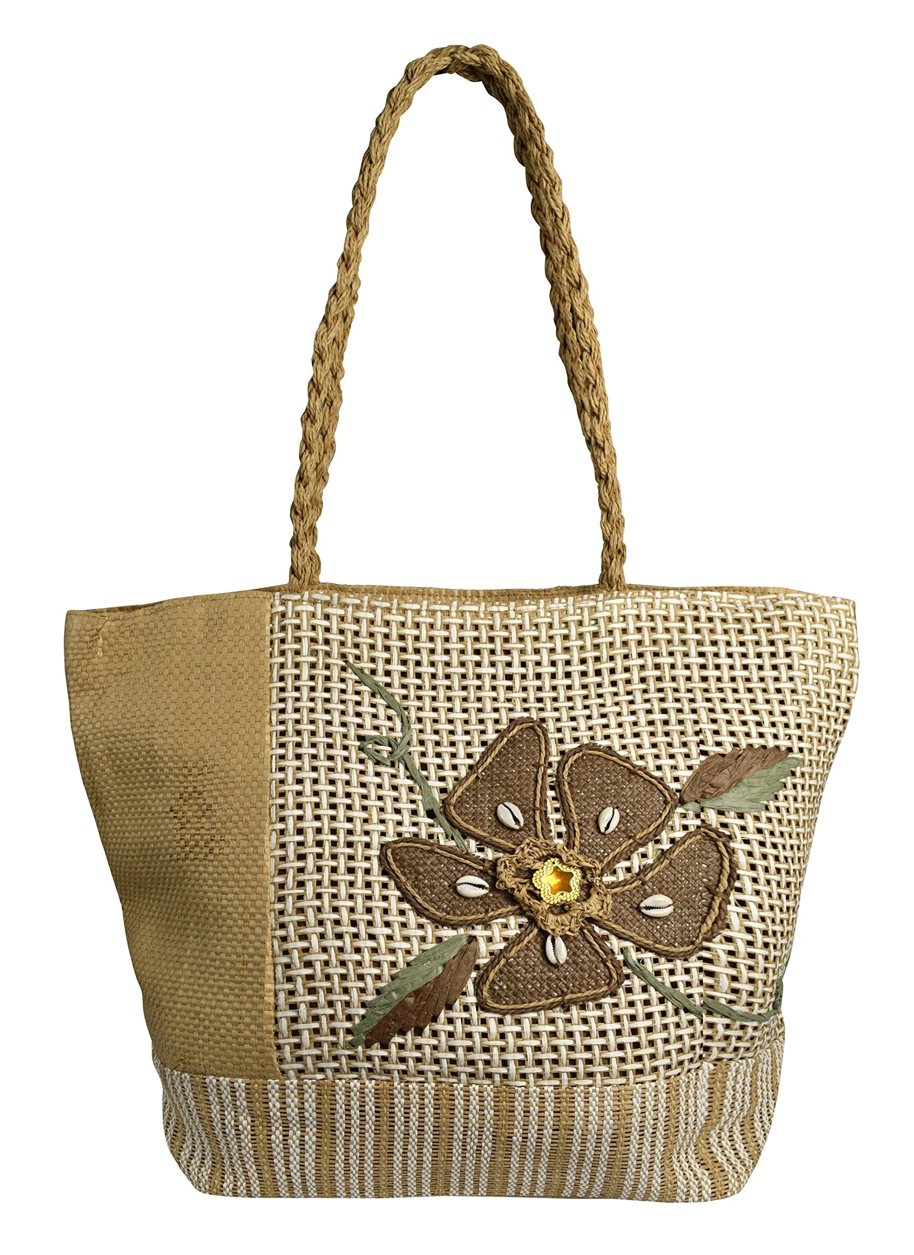 Multipurpose Floral Jute Shoulder Bags and Purses