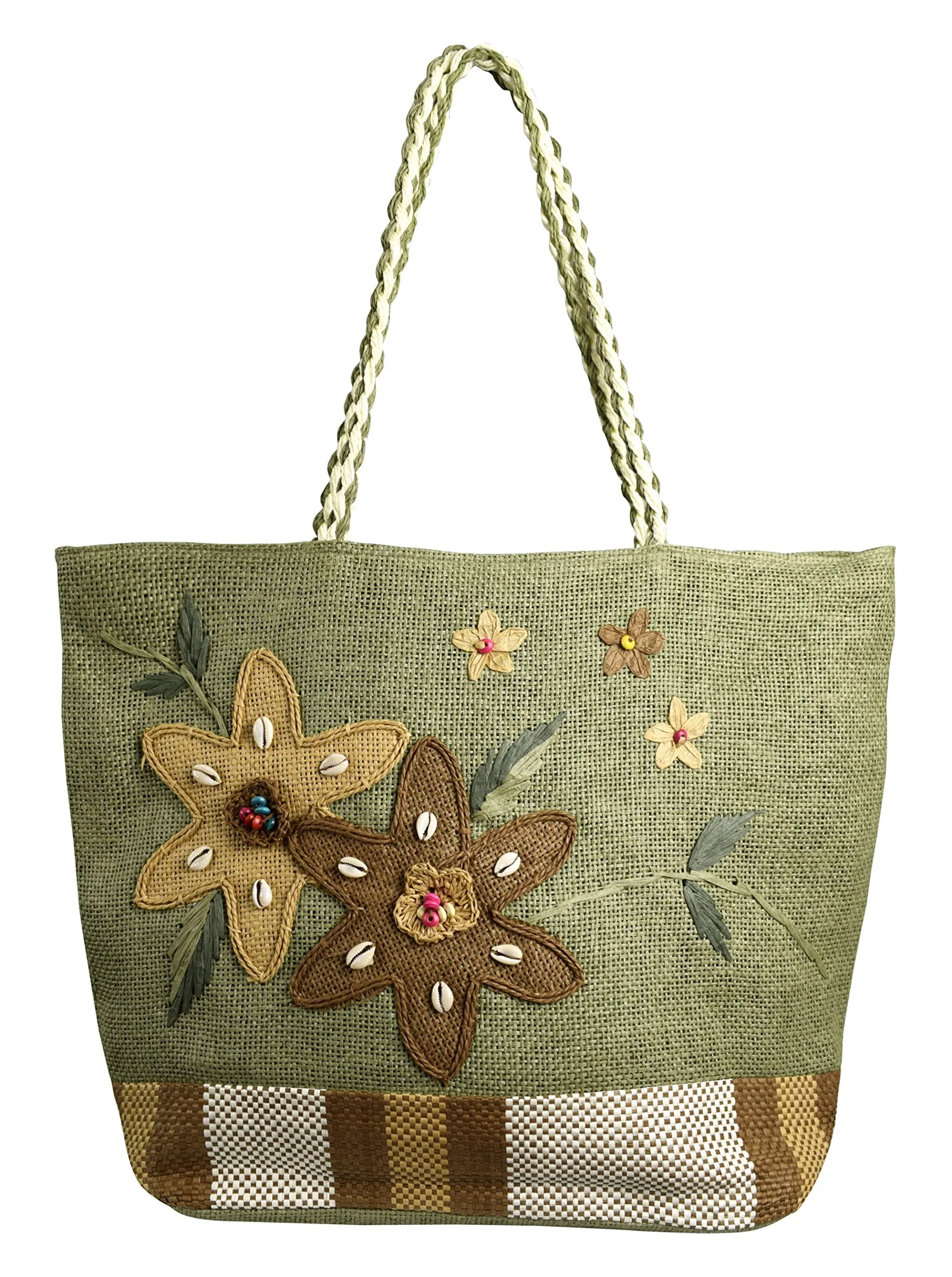 Multipurpose Floral Jute Shoulder Bags and Purses