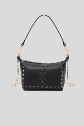 Frivolous M. Lucy Sm. Shoulder Bag Tumbled Leather - Black