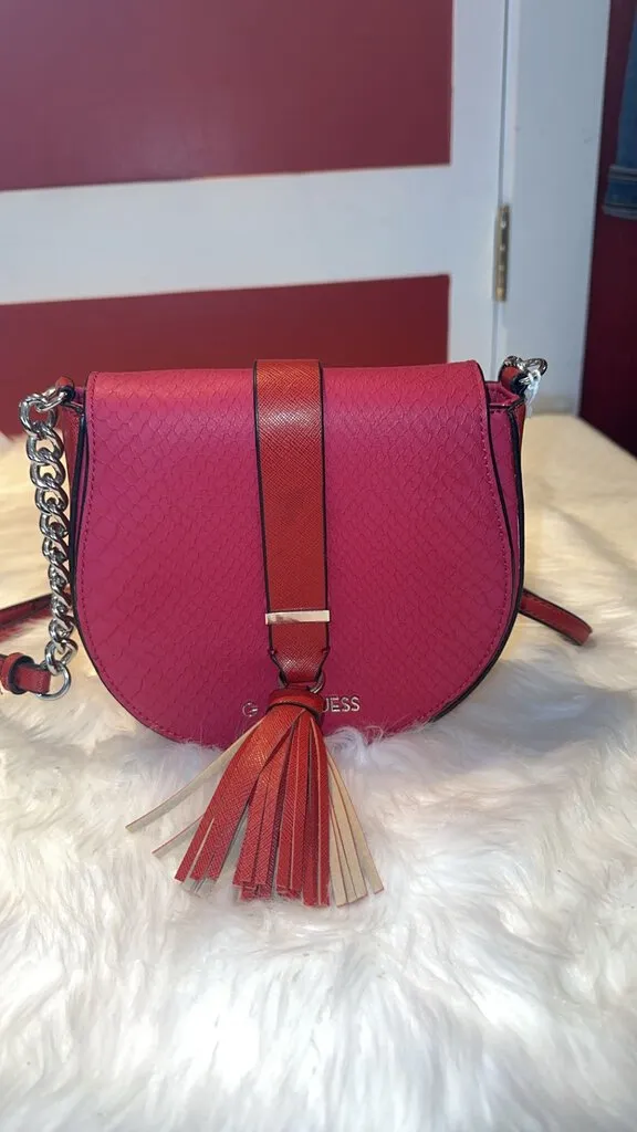 G by Guess Two Tone Crossbody Bag w/ Tassel