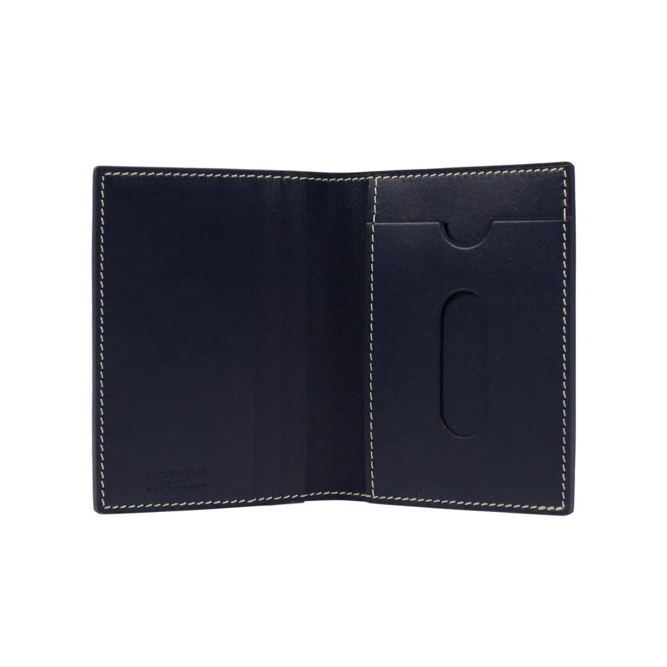 Goyard Saint Marc's Navy Chevron Card Case Wallet