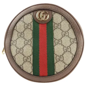 Gucci Ophidia GG Supreme Canvas and Web Mini Round Chain Backpack