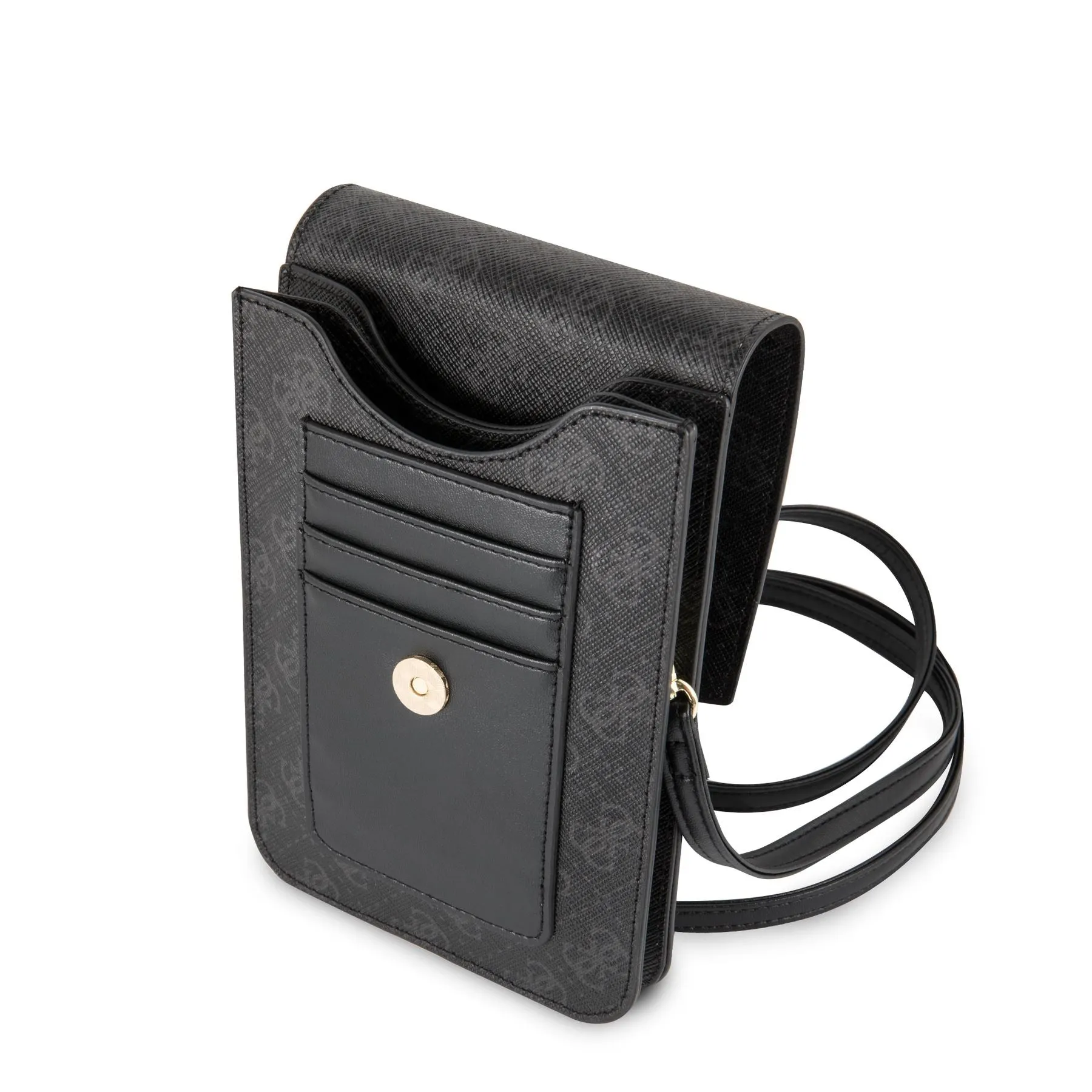 Guess 4G Universal Wallet Phone Bag With Strap Black - GUWBSQGBK