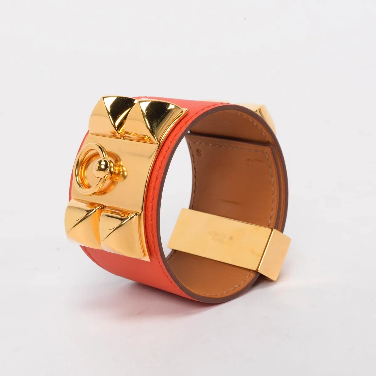 Hermes Capucine Swift Collier de Chien Bracelet