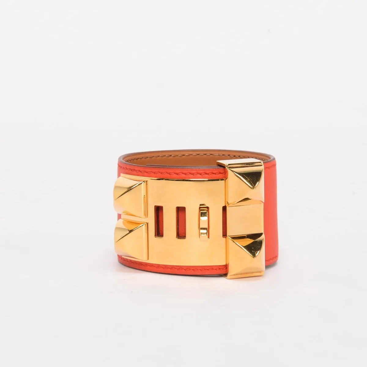 Hermes Capucine Swift Collier de Chien Bracelet