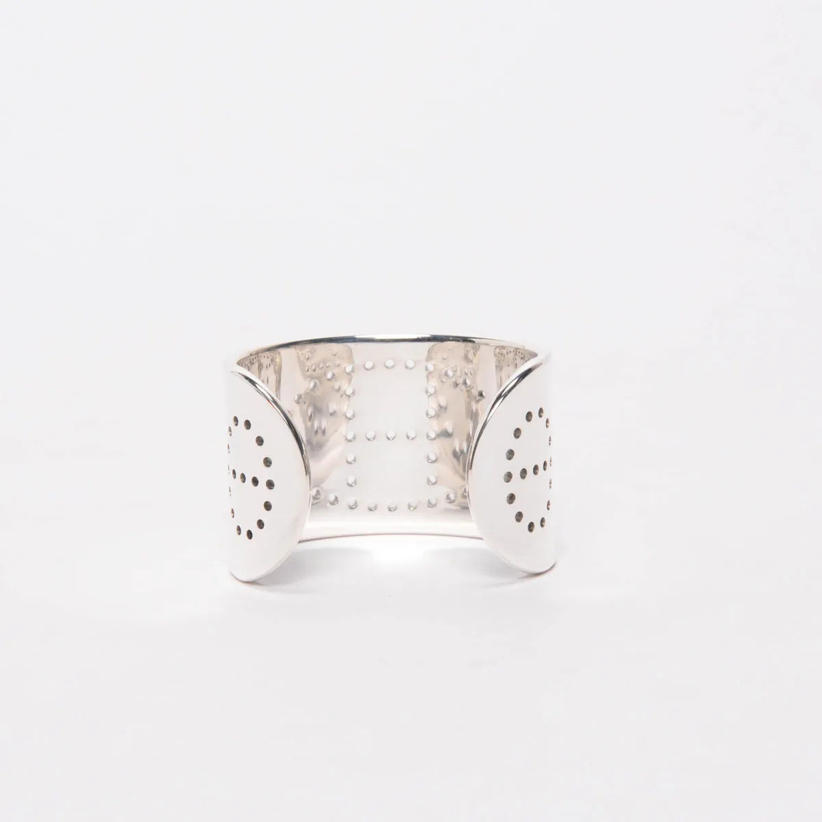 Hermes Sterling Silver Wide Eclipse Cuff