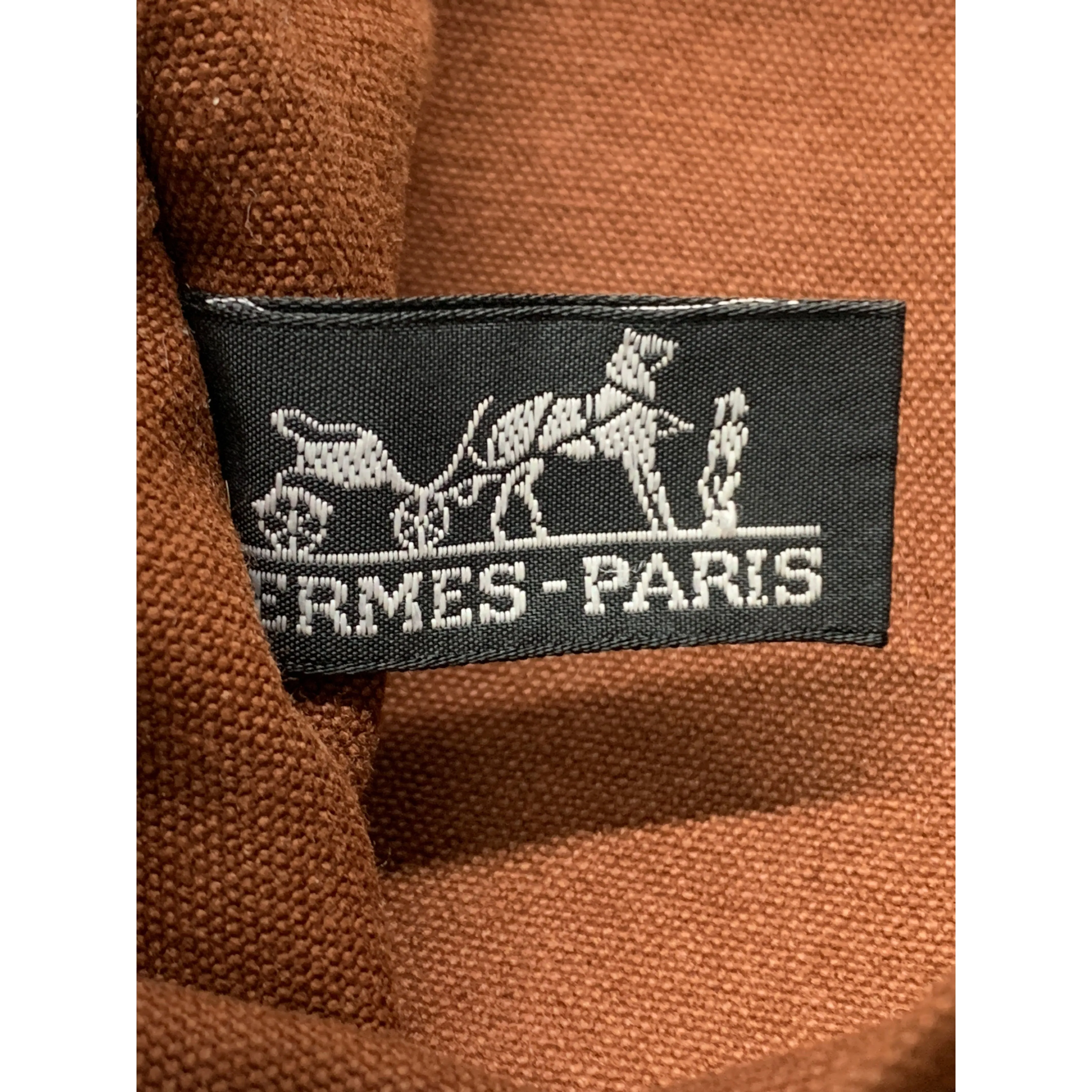 #HERMES/Pouch/BRW/Canvas/Plain/shoe case