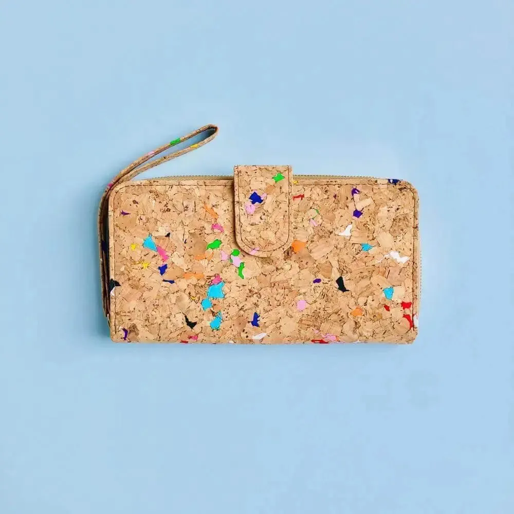 Izzy cork wallet in Vivid By The Sea Collection