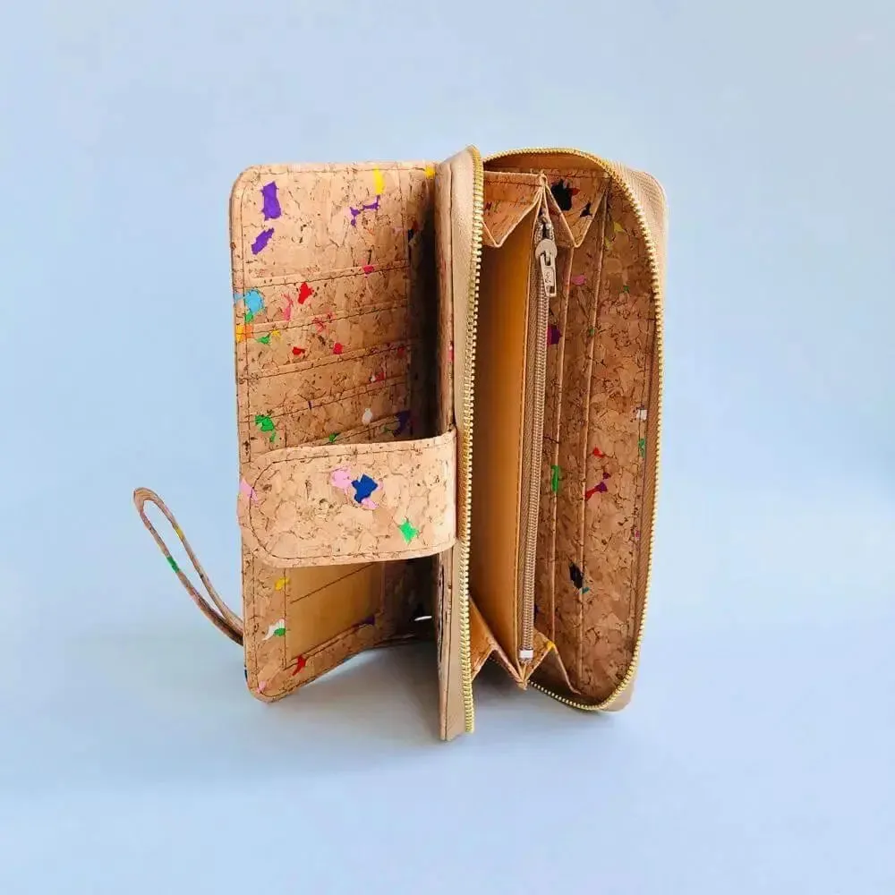 Izzy cork wallet in Vivid By The Sea Collection