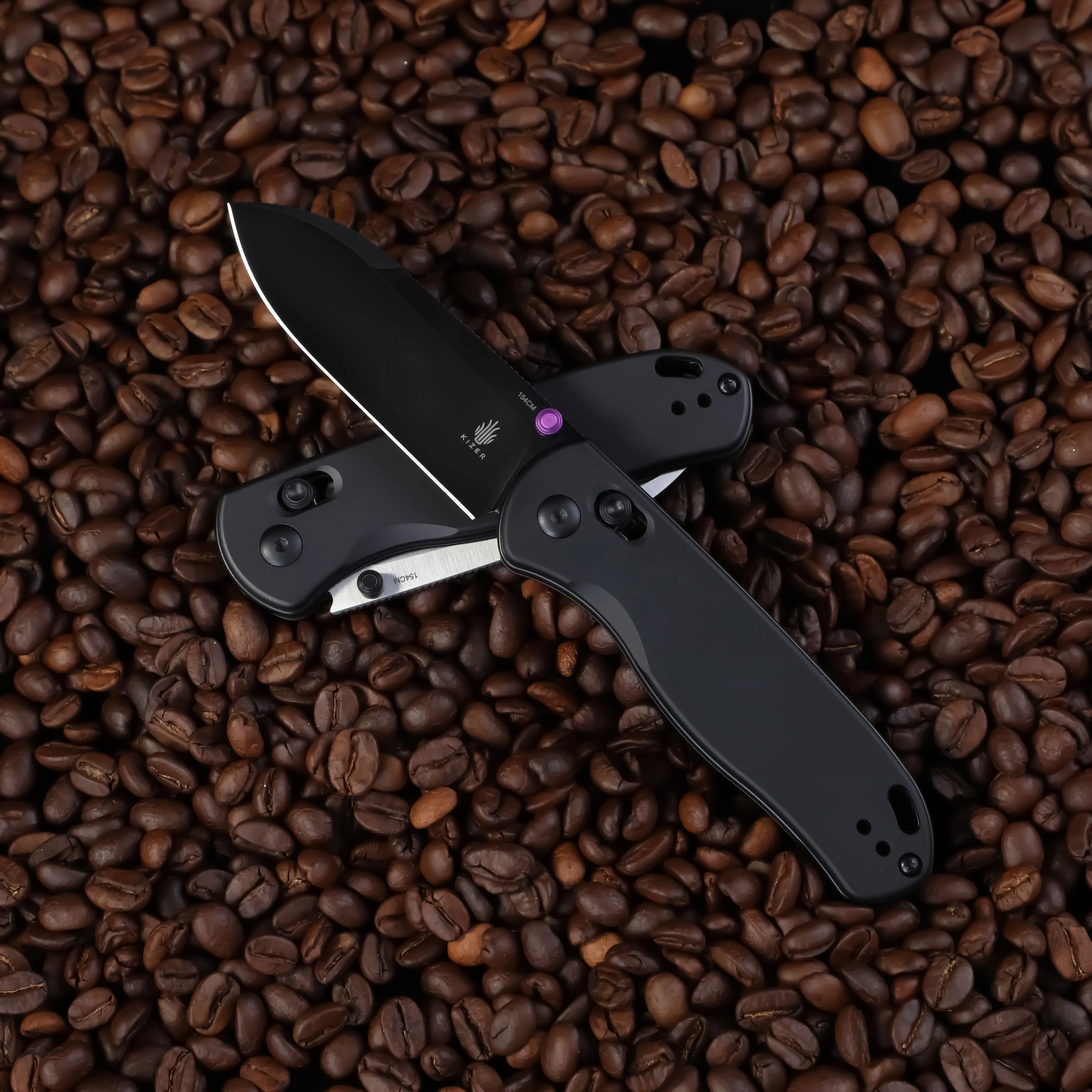 Kizer Drop Bear Clutch Lock Aluminum Black V3619C2 (2.97 Black)