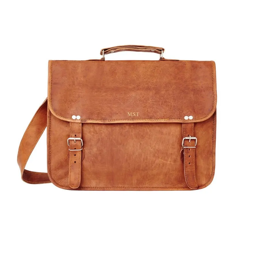 Leather Grande Laptop Bag with Handle