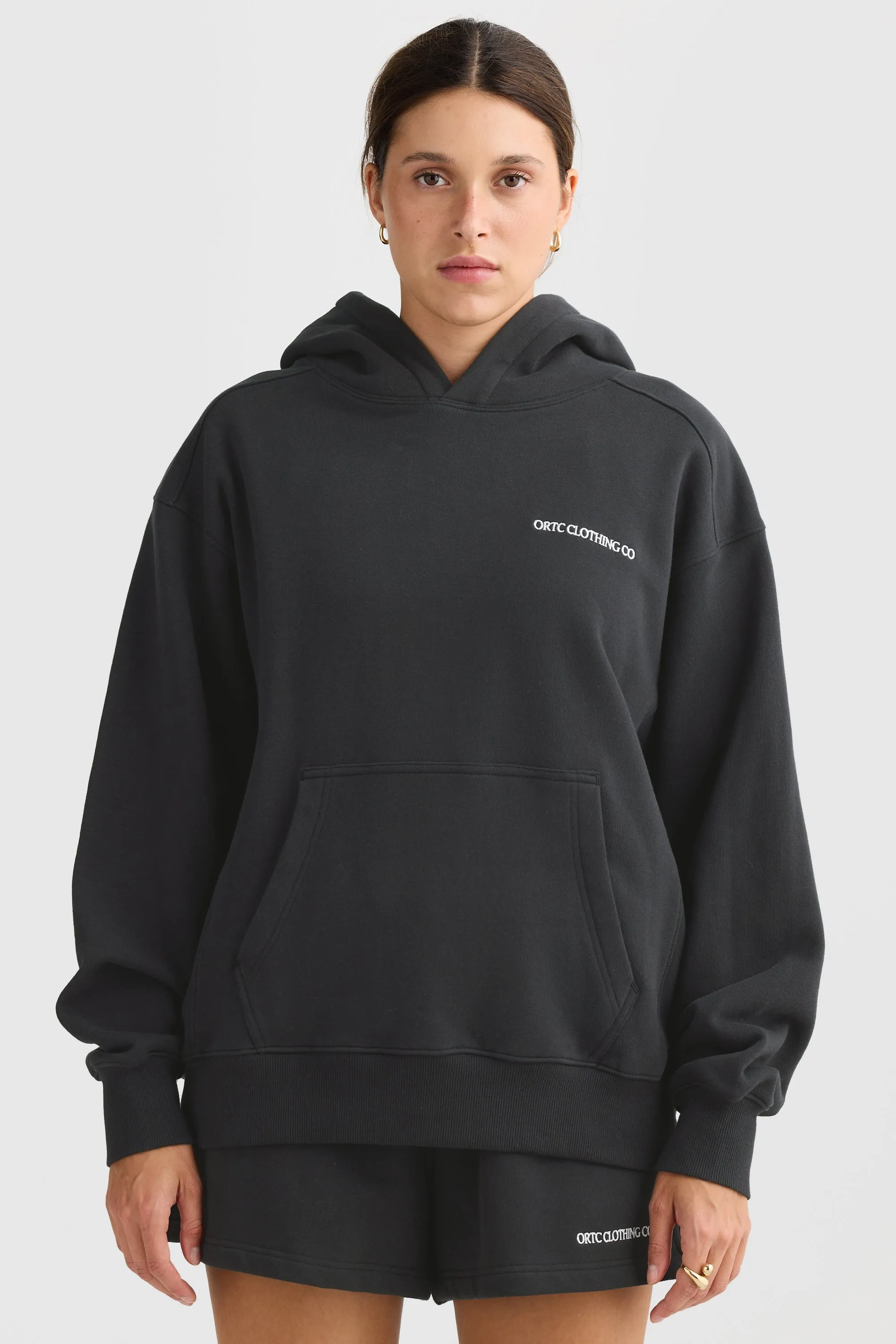 Lena Hoodie Washed Black