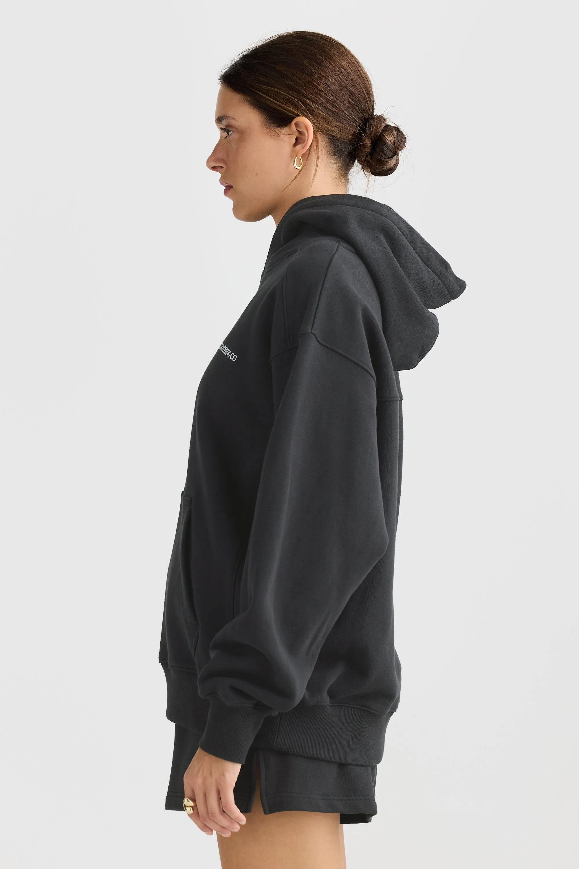 Lena Hoodie Washed Black