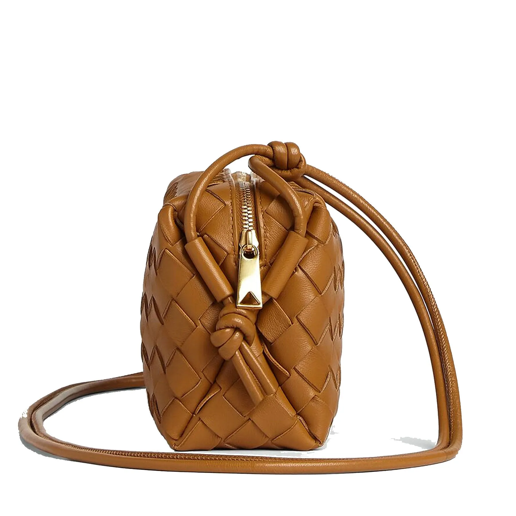 Loop Mini Nappa Intrecciato, Camel