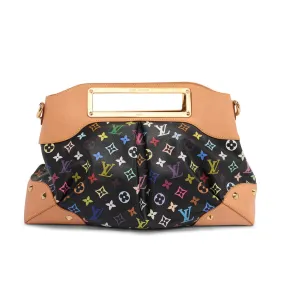 Louis Vuitton Black Multicolore Monogram Judy GM Clutch