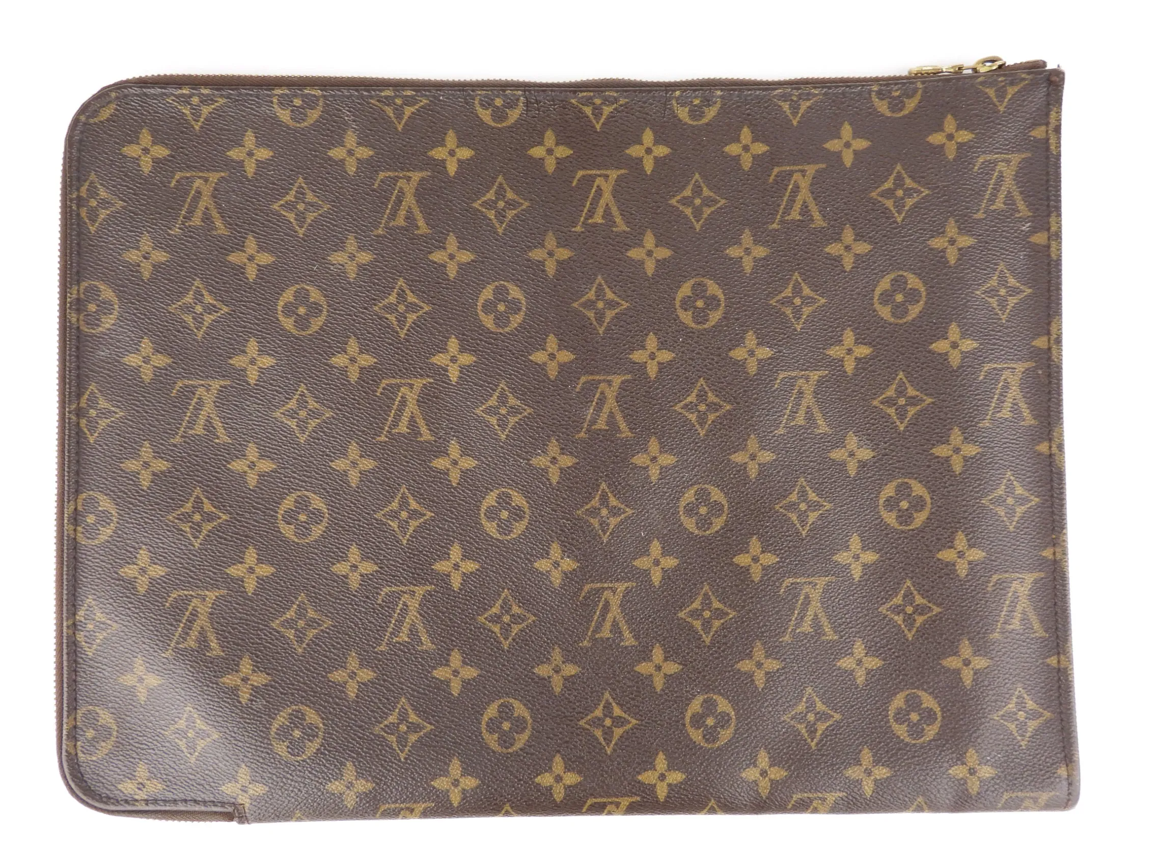 Louis Vuitton Monogram Coated Canvas Porte-Document Holder GM Document Pouch