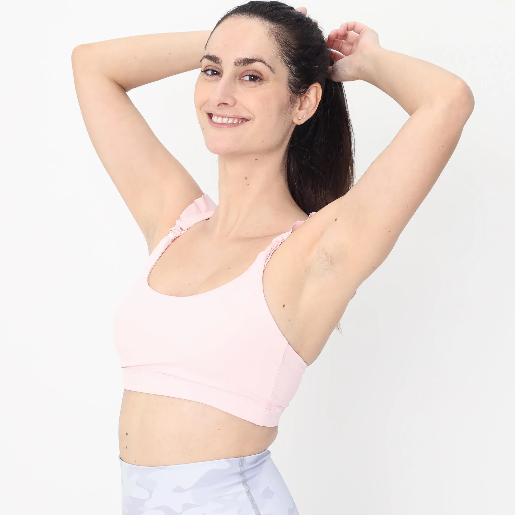 Madison - Medium Support Nursing Sport Bra (Blush Pink)