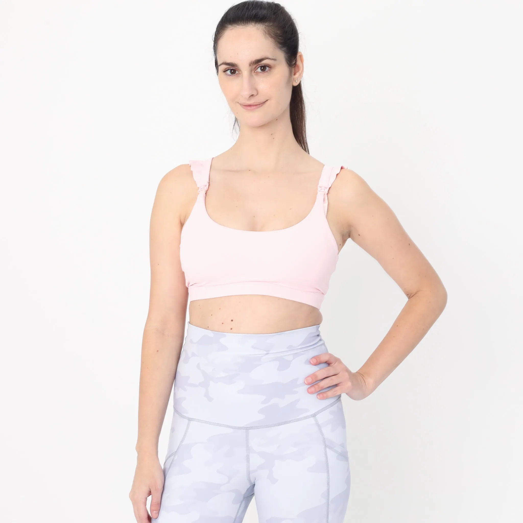 Madison - Medium Support Nursing Sport Bra (Blush Pink)