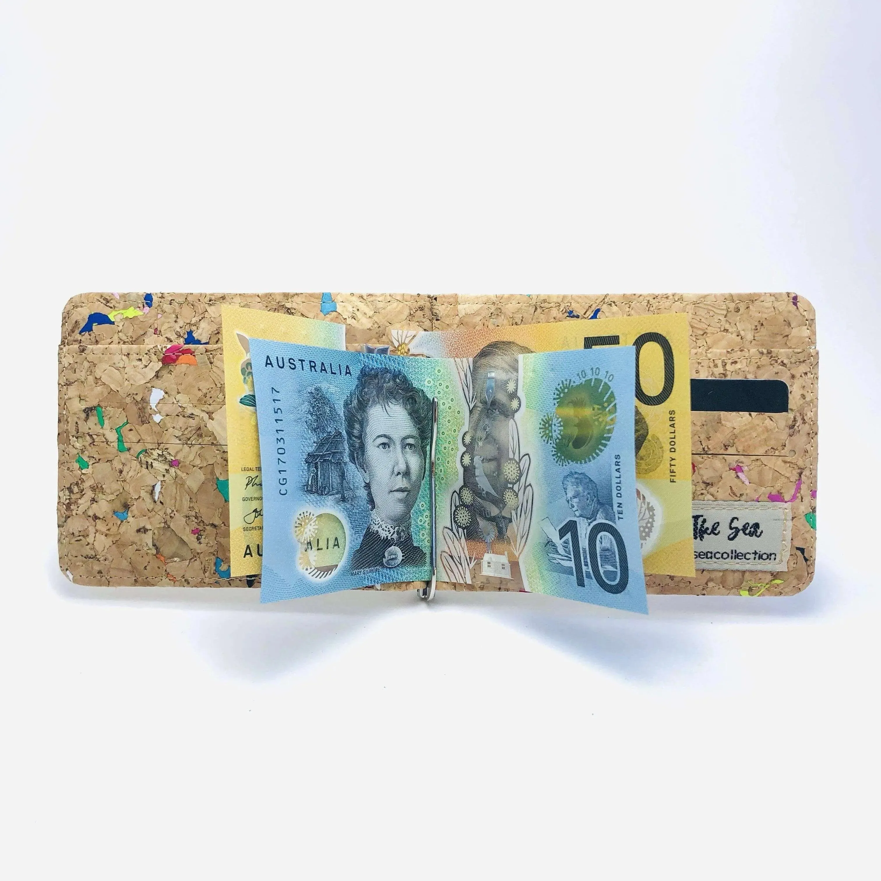 Matt Clip Vegan Cork Wallet By The Sea Collection