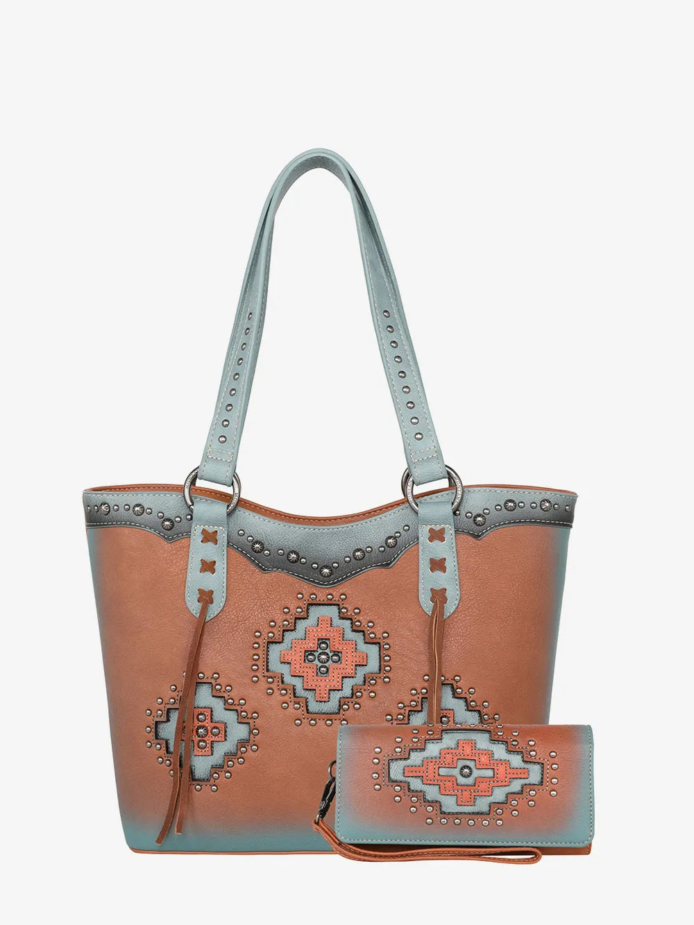 Montana West Cut-out Aztec Applique Concealed Carry Tote Set