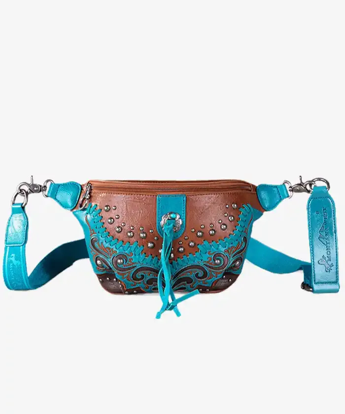 Montana West Studded Whipstitch Fanny Pack